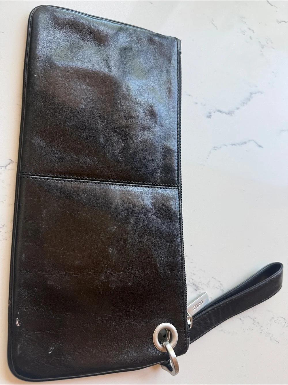Hobo Vida Women's Classic Leather Wristlet Clutch purse wallet Black Color